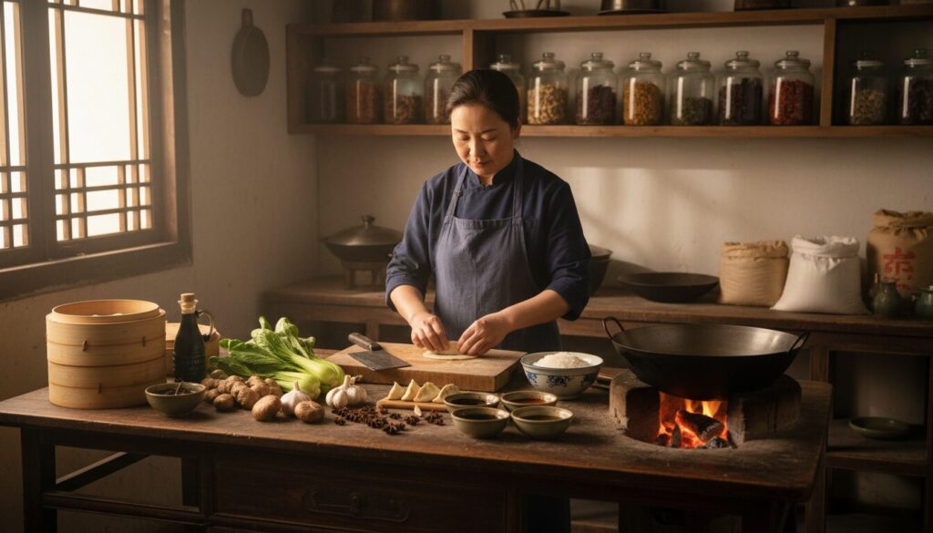 découvrez notre guide complet de la cuisine chinoise traditionnelle avec des recettes authentiques, des techniques culinaires détaillées et une immersion dans la culture chinoise.
